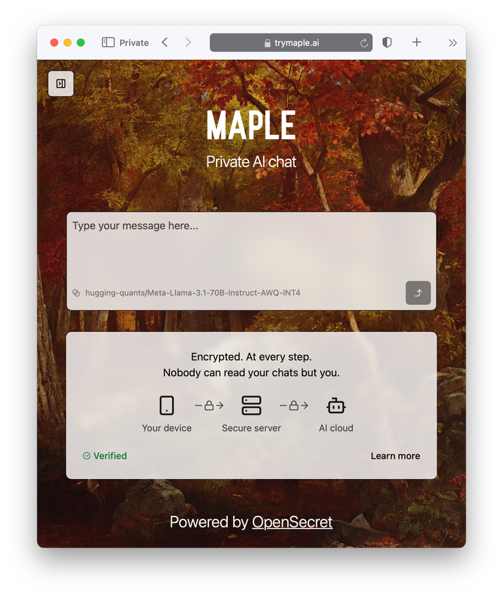 Introducing Maple AI - Private Chat Encrypted End to End